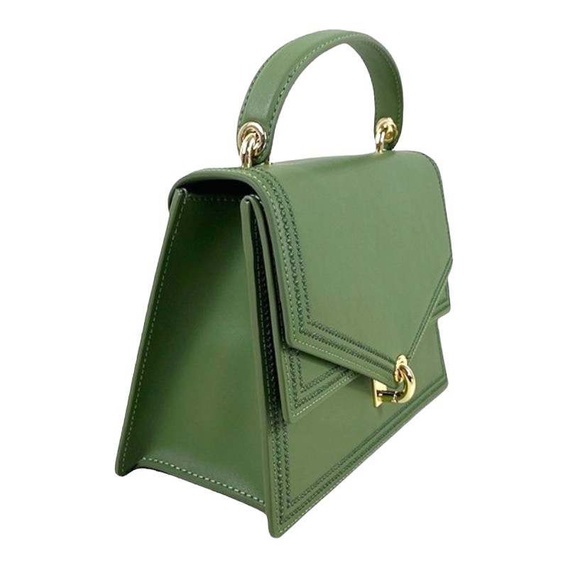 Zelená dámska kožená kabelka AA00111