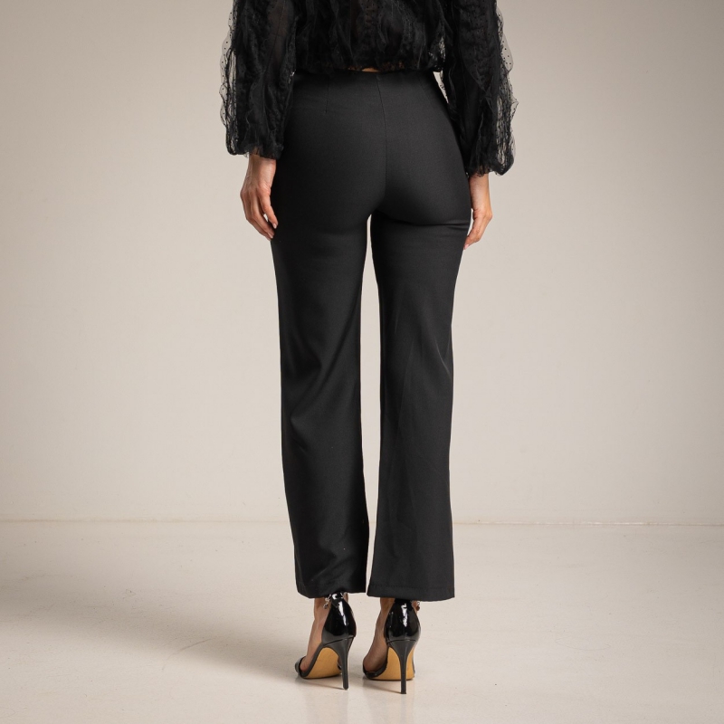 Elegantné dámske čierne nohavice WA14