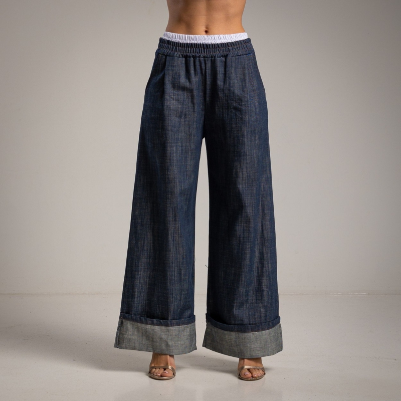 Dámske široké nohavice WA24