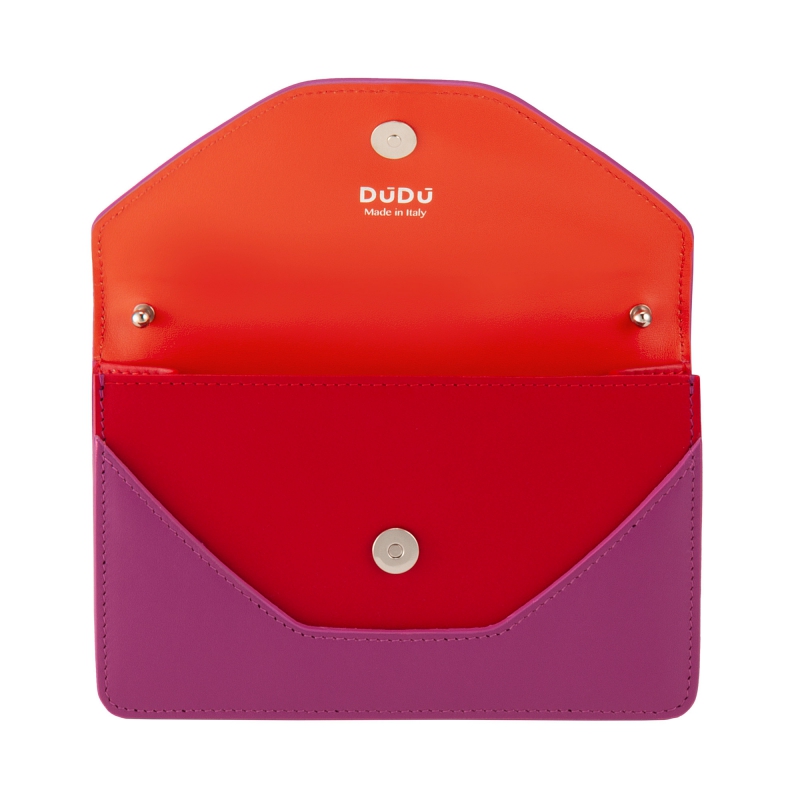 Fuksiová dámska kožená kabelka DUDU AA00293