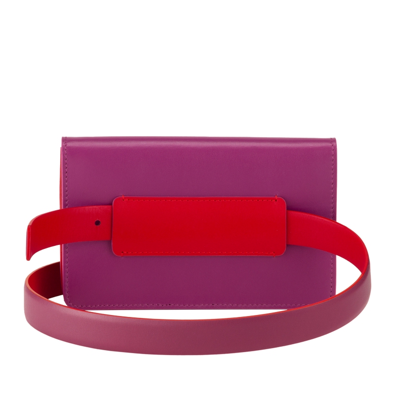 Fuksiová dámska kožená kabelka DUDU AA00293