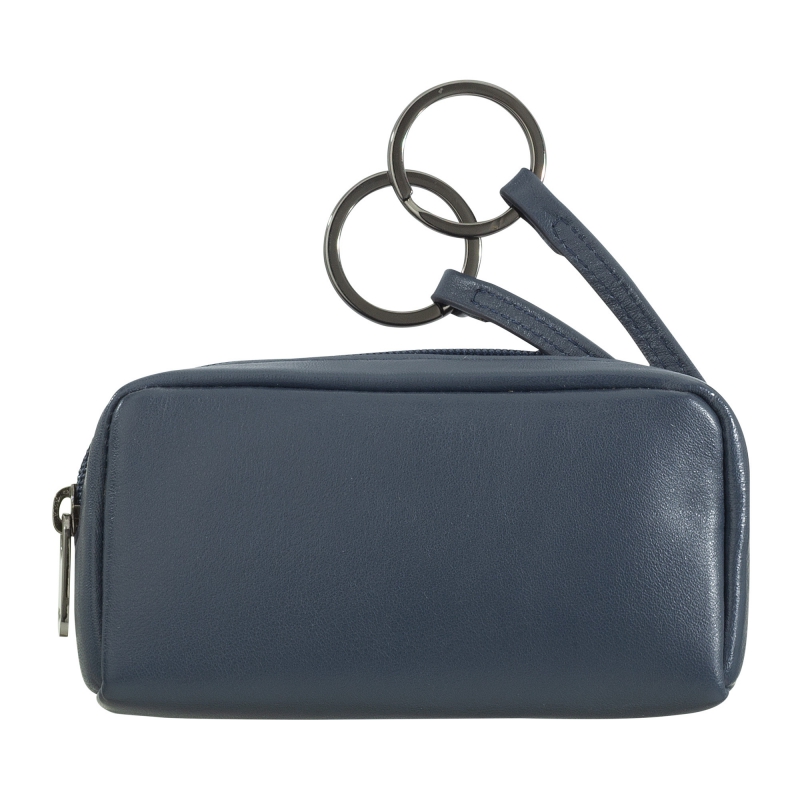 Modrá kožená klúčenka AA00304