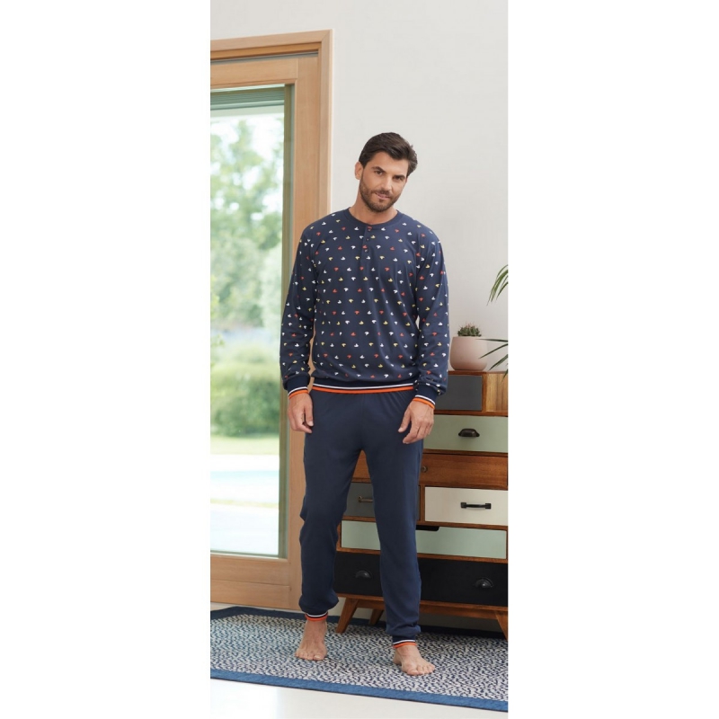 Pánske tmavo modré pyžamo 24U11011A