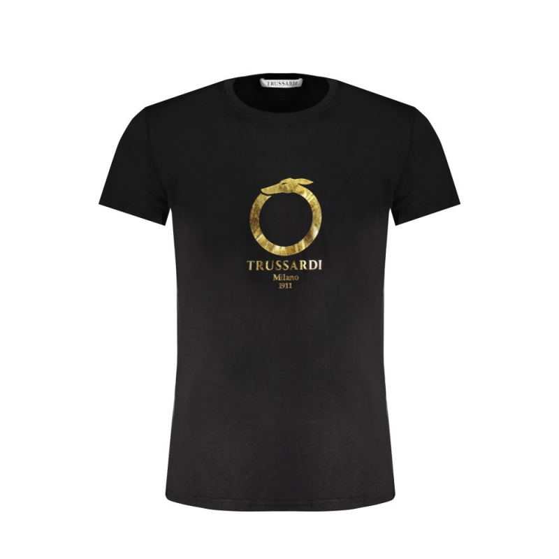 Pánske čierne tričko Trussardi TRU2MTS03 Black