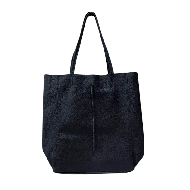 Čierna dámska kožená kabelka AA00333