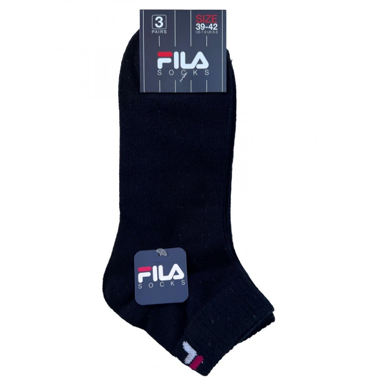 Čierne ponožky Fila 3páry F9300 Black