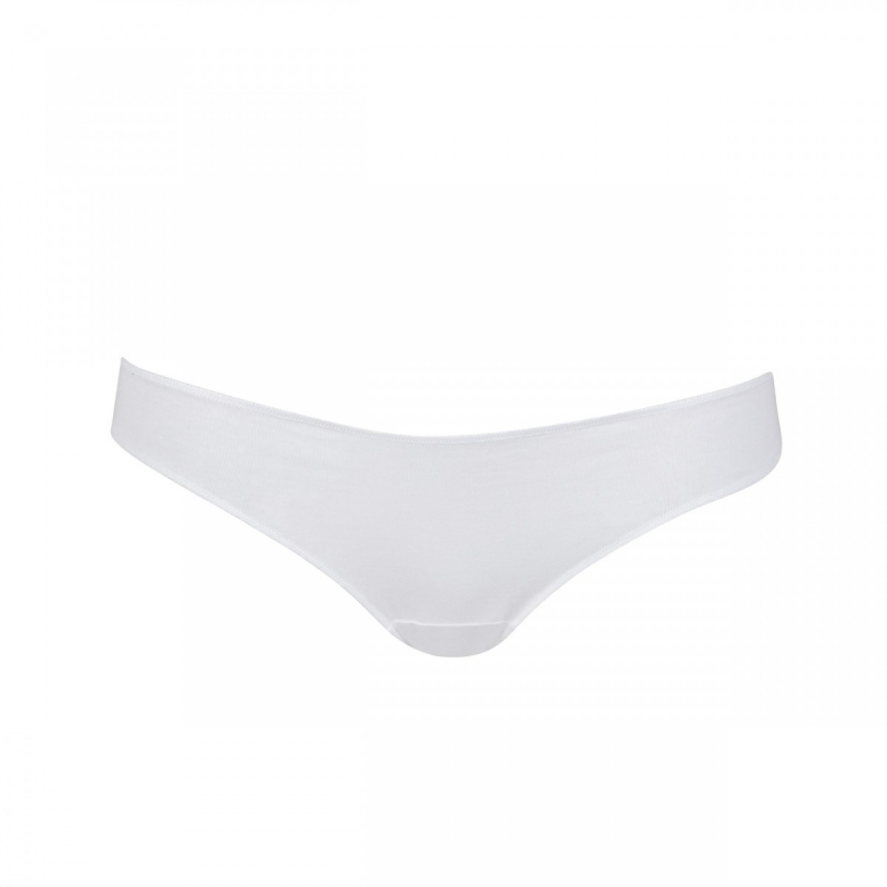 Dámske biele brazilky Cotonella 3ks 34900001 White