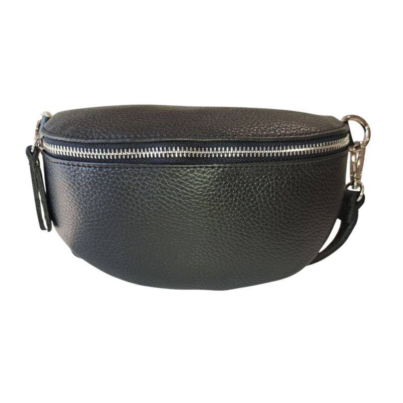 Čierna kožená ľadvinka AA00359