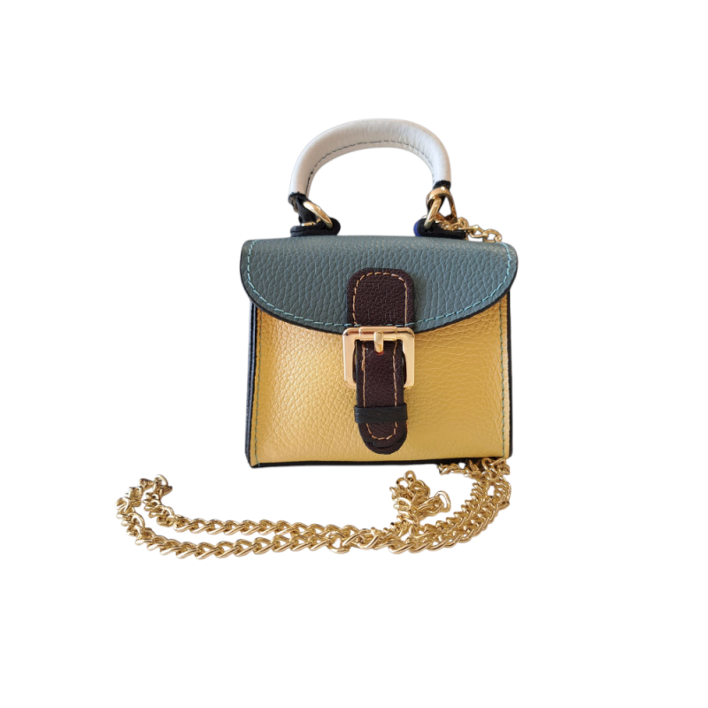 Malá farebná kožená kabelka AA00345