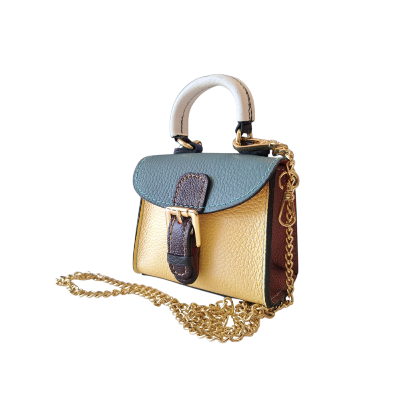 Malá farebná kožená kabelka AA00345