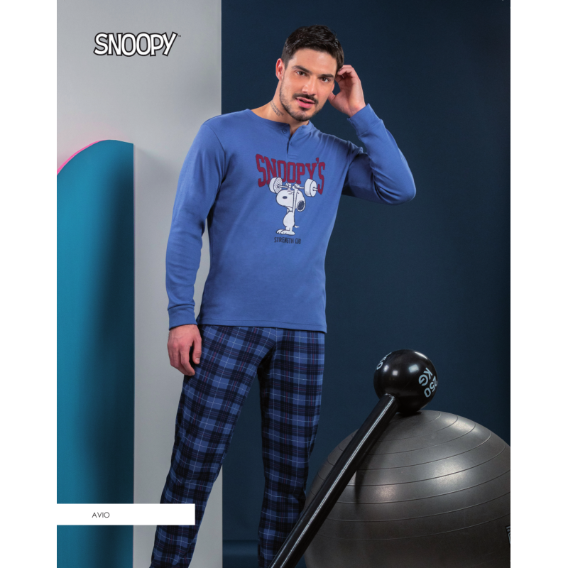 Modré pánske pyžamo SNOOPY