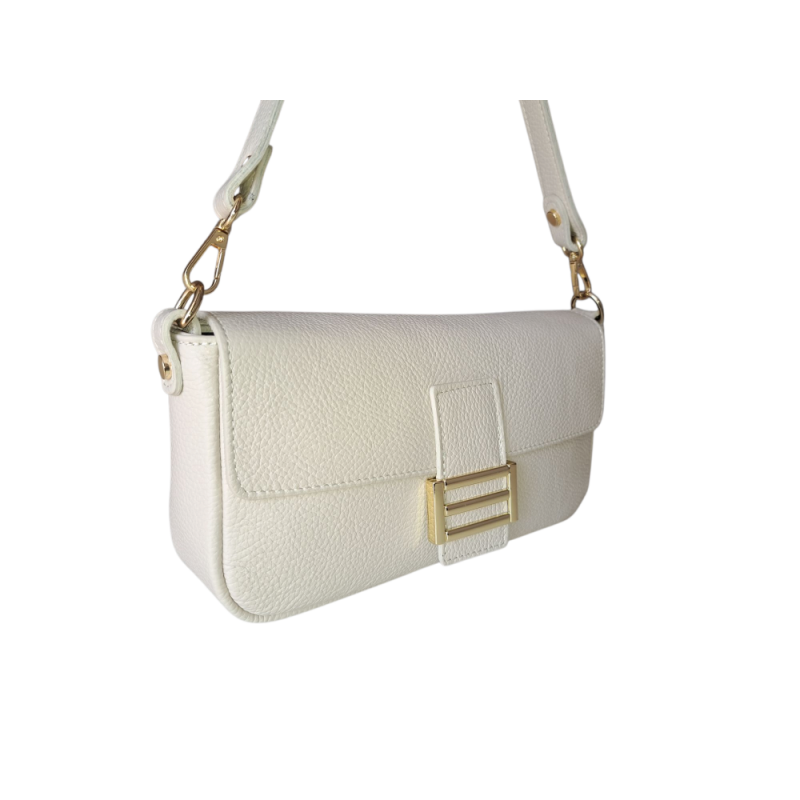 Malá béžová kožená kabelka AA00017