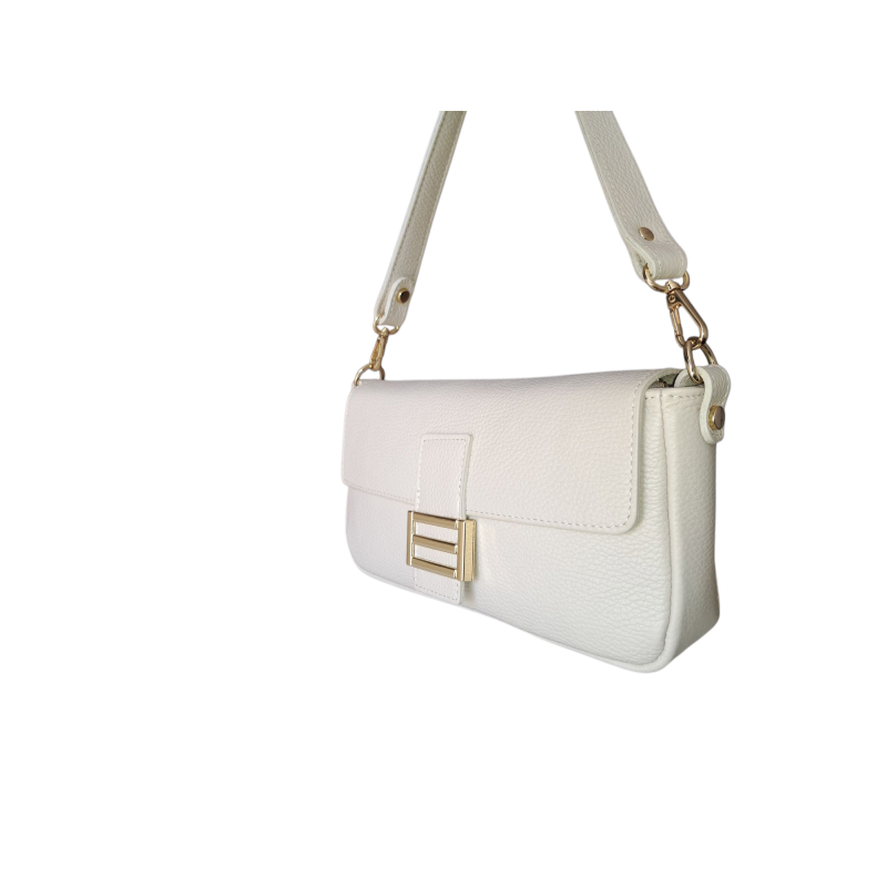 Malá béžová kožená kabelka AA00017