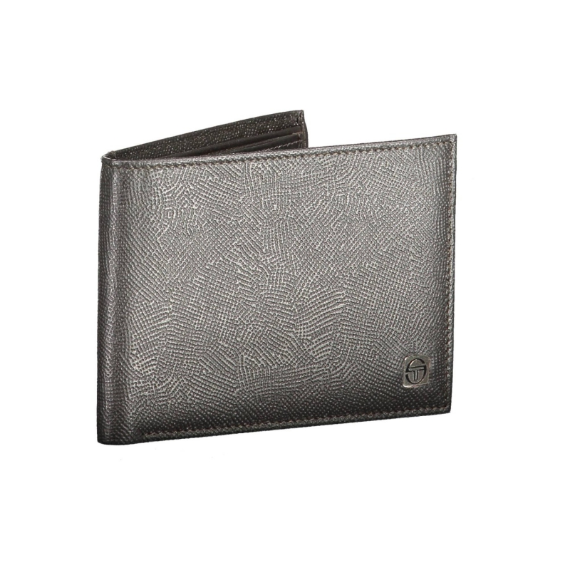 Pánska čierna kožená peňaženka Sergio Tacchini AA00035