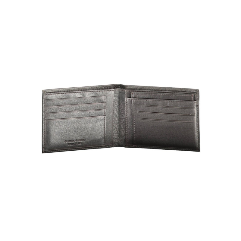 Pánska čierna kožená peňaženka Sergio Tacchini AA00035